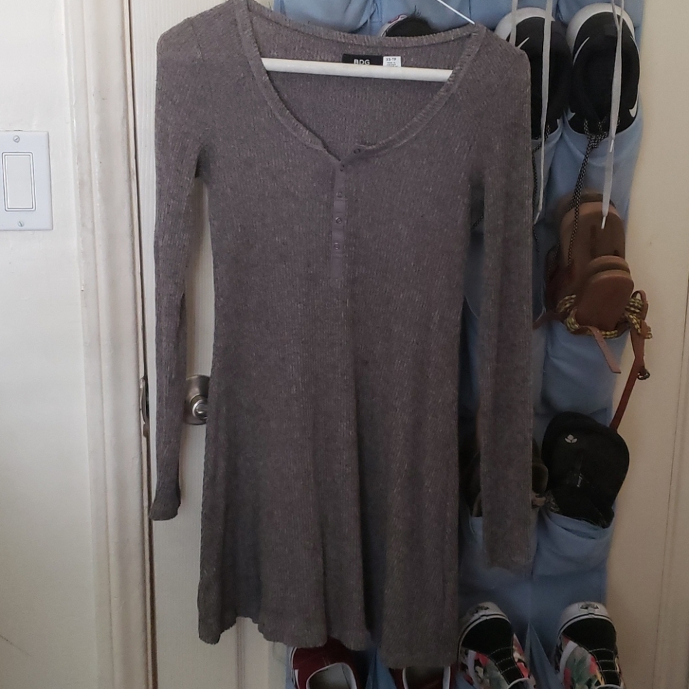 Dark grey, long sleeve dress